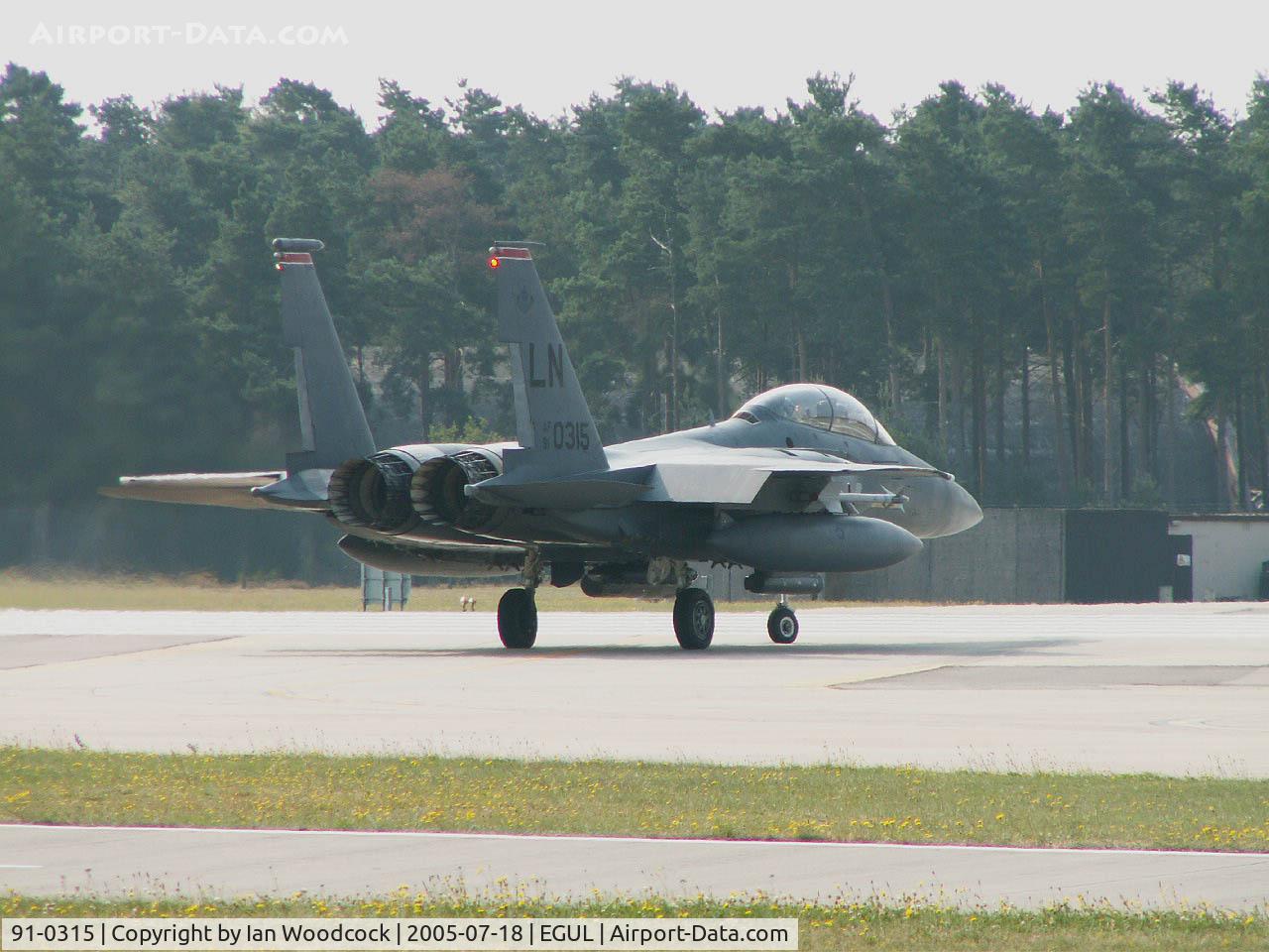 91-0315, 1991 McDonnell Douglas F-15E Strike Eagle C/N 1222/E180, McDonnell-Douglas F-15E/48 FW/RAF Lakenheath 2005