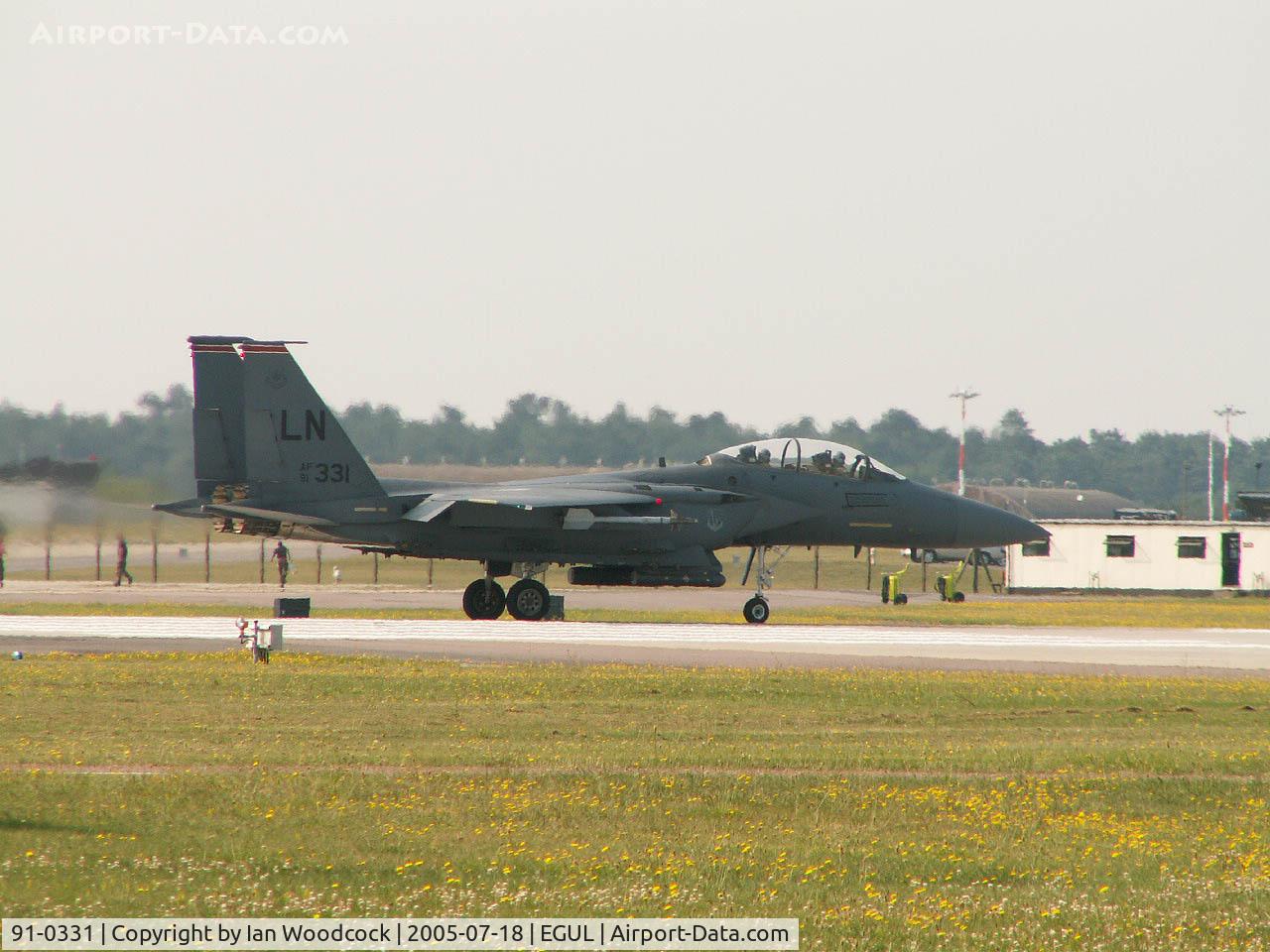 91-0331, 1991 McDonnell Douglas F-15E Strike Eagle C/N 1238/E196, McDonnell-Douglas F-15E/48 FW/RAF Lakenheath 2005