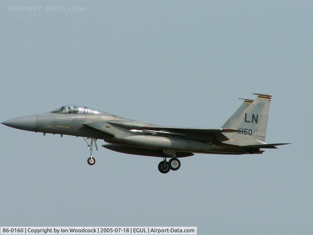86-0160, 1986 McDonnell Douglas F-15C Eagle C/N 1007/C388, McDonnell-Douglas F-15C/48 FW/RAF Lakenheath 2005