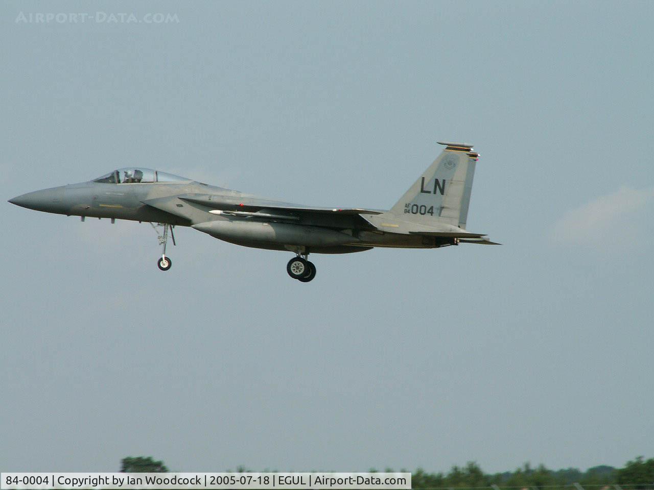 84-0004, McDonnell Douglas F-15C Eagle C/N 0912/C307, McDonnell-Douglas F-15C/48 FW/RAF Lakenheath 2005