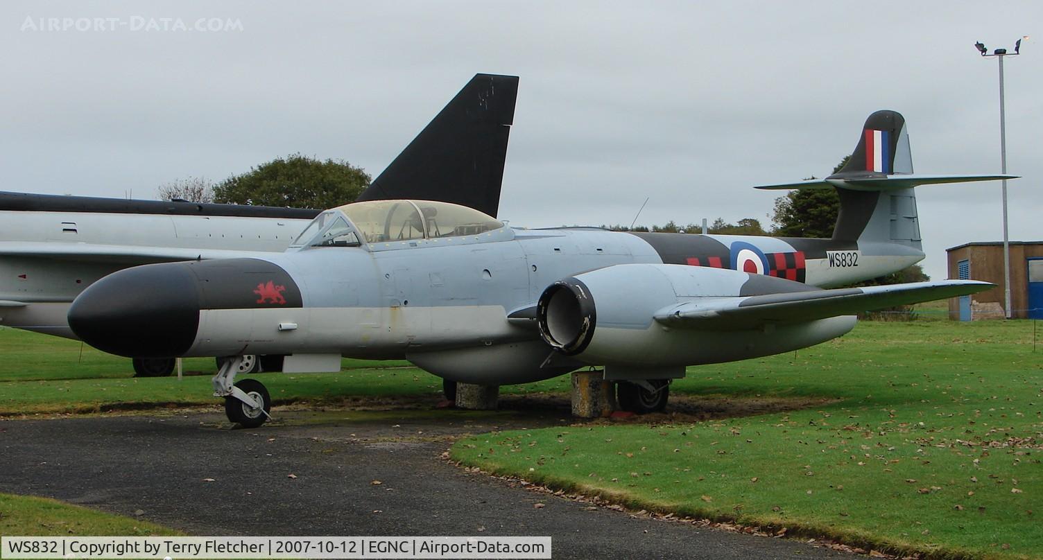 WS832, 1954 Gloster Meteor NF.14 C/N Not found WS832, Preserved at the Solway Aviation Museum