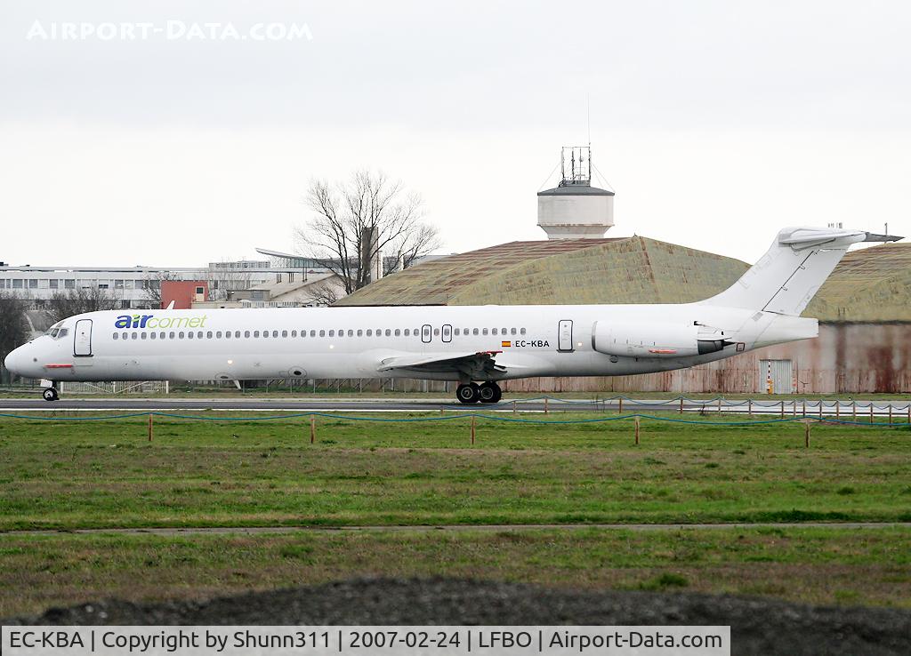 EC-KBA, 1990 McDonnell Douglas MD-83 (DC-9-83) C/N 53052, Line up rwy 32R for departure