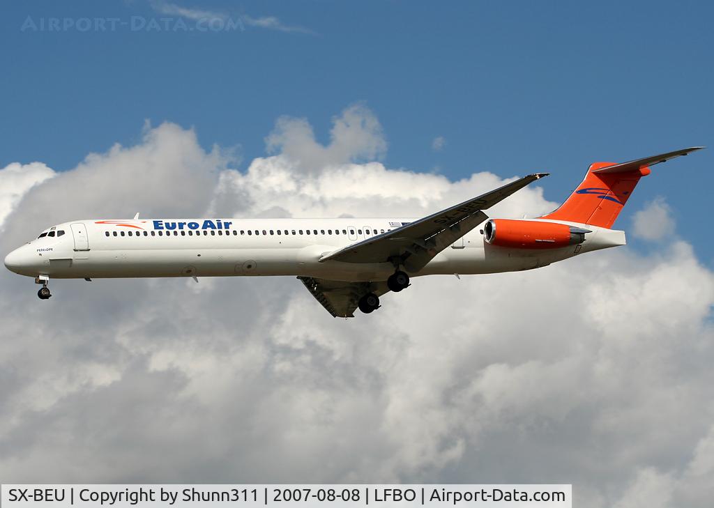 SX-BEU, 1989 McDonnell Douglas MD-83 (DC-9-83) C/N 49848, Landing rwy 32L