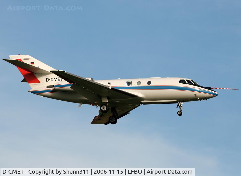 D-CMET, 1976 Dassault Falcon (Mystere) 20E-5 C/N 329, Landing rwy 14R