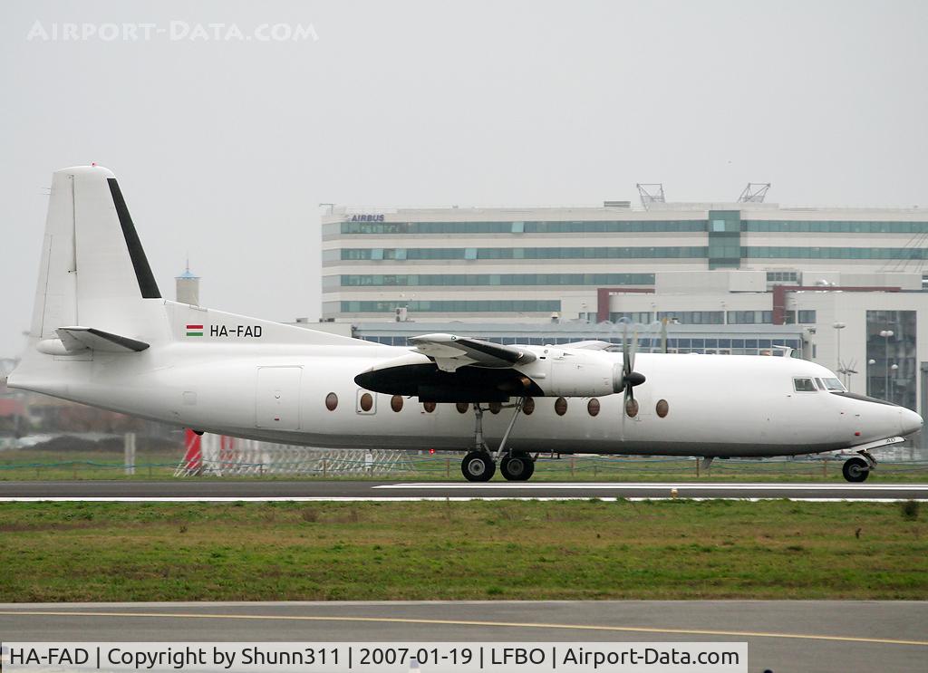 HA-FAD, 1971 Fokker F-27-500 Friendship C/N 10449, Ready to take off rwy 32R