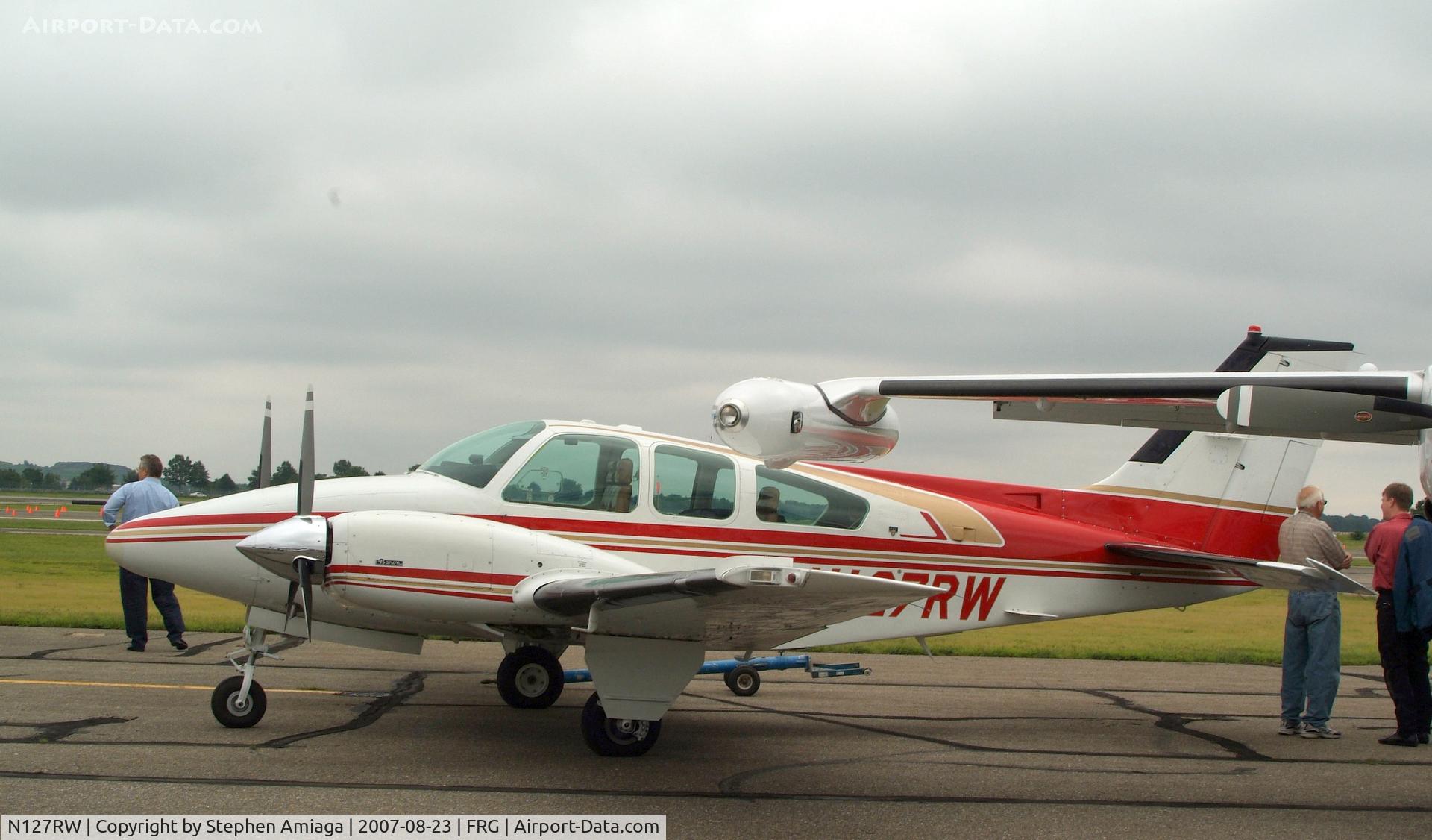 N127RW, 1976 Beech 95-B55 (T42A) Baron C/N TC-1958, On the ramp.