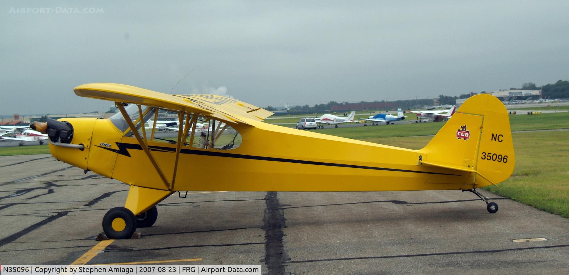N35096, 1941 Piper J3C-65 Cub C/N 6101, Piper Cub on display