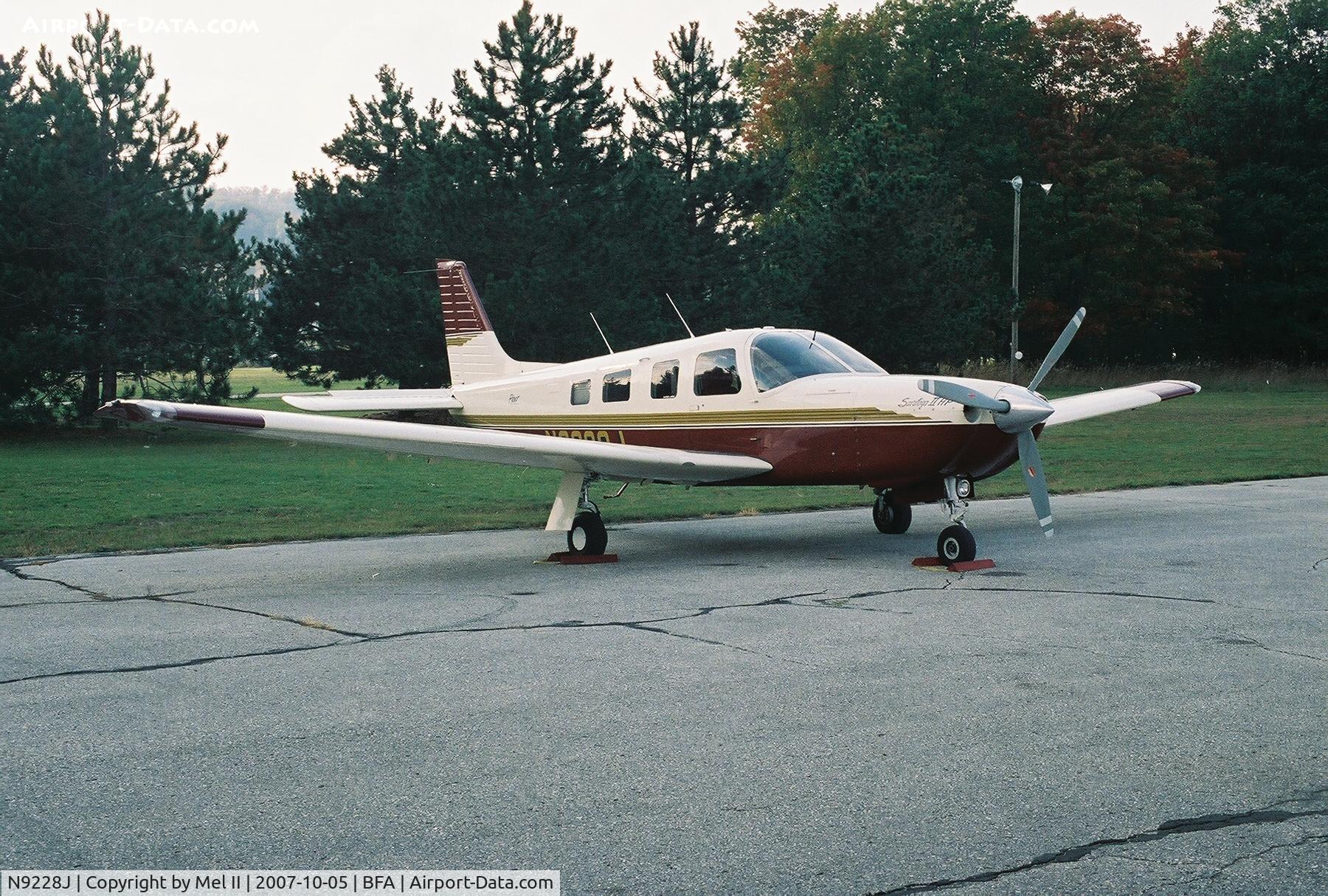 N9228J, 1993 Piper PA-32R-301 Saratoga C/N 3213058, Parked @ Boyne Mountain Airport (BFA)