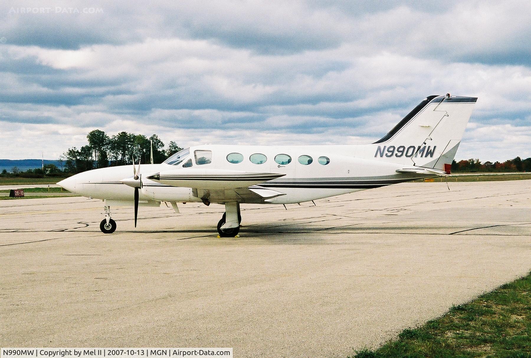 N990MW, 1974 Cessna 421B Golden Eagle C/N 421B0817, Parked @ Harbor Springs Airport (MGN)