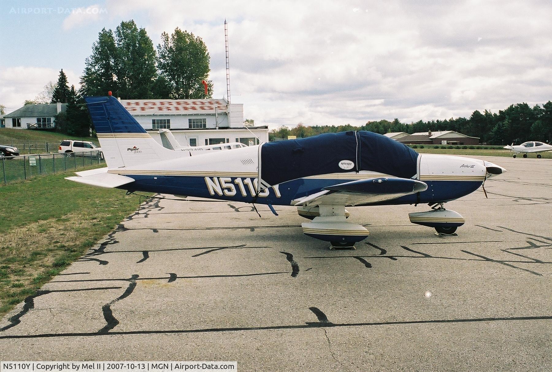 N5110Y, Piper PA-28-181 C/N 2843407, Parked @ Harbor Springs Airport (MGN)