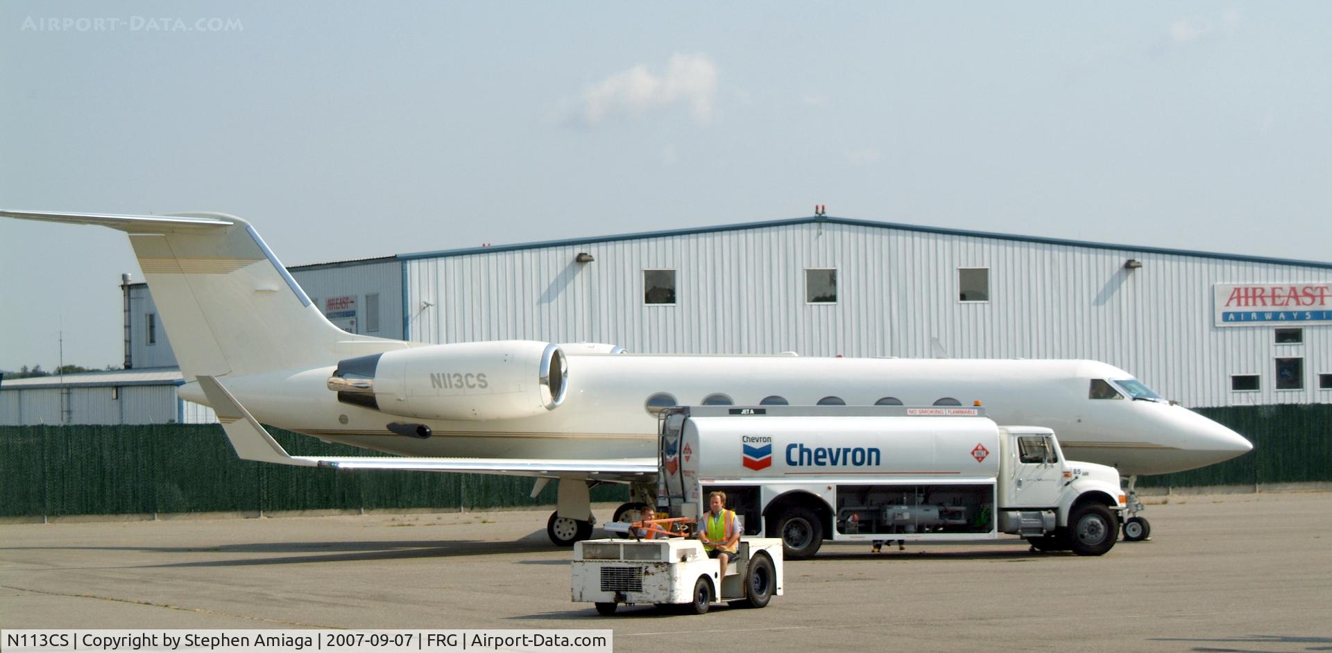 N113CS, 1988 Gulfstream Aerospace Gulfstream IV C/N 1049, G4 Gassing up at Atlantic