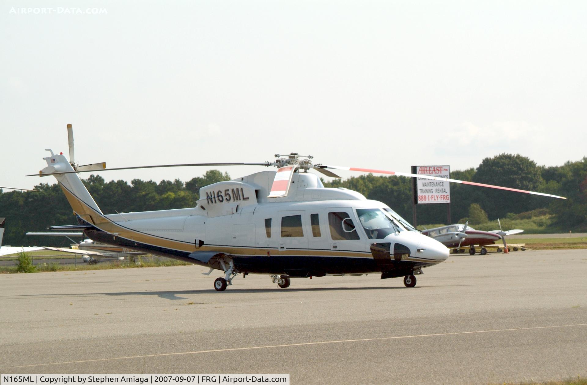N165ML, 1997 Sikorsky S-76C C/N 760471, Waiting at Atlantic for a pickup