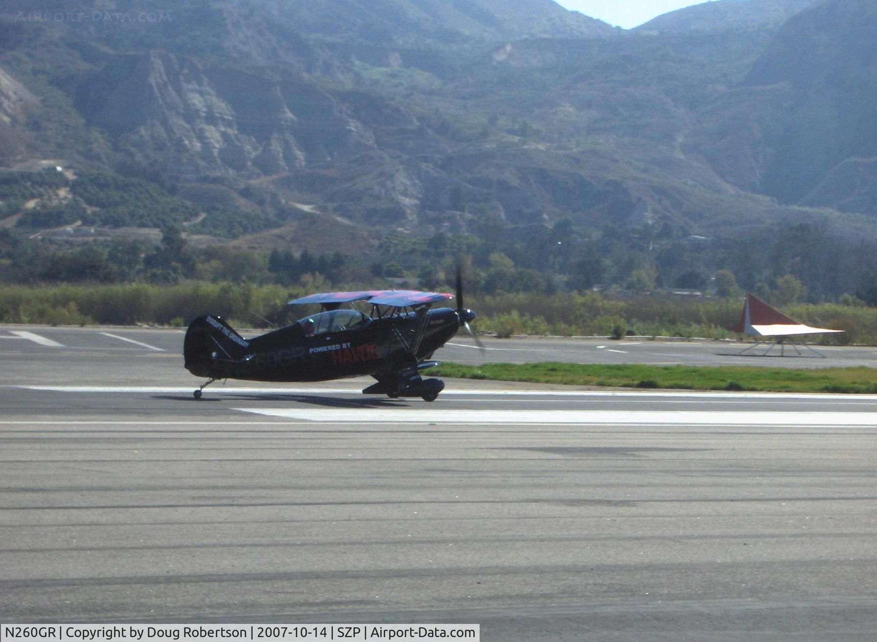 N260GR, 1984 Christen Pitts S-2B Special C/N 5059, 1984 Christen PITTS S-2B 'Havoc', Lycoming AEIO-540 260 Hp, landing roll Rwy 22