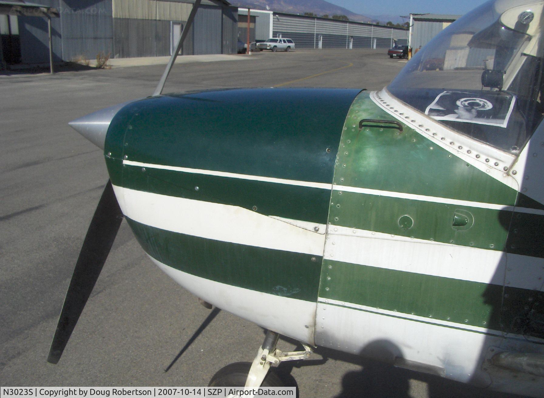 N3023S, 1967 Cessna 150G C/N 15066923, 1967 Cessna 150G, Continental O-200 100 Hp, cowl repaint