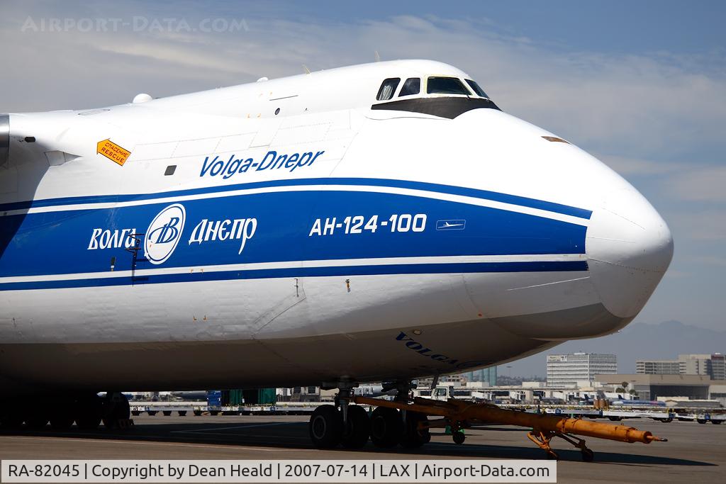 RA-82045, 1991 Antonov An-124-100 Ruslan C/N 9773052255113, A rare visitor parked at the Imperial Cargo Terminal after arriving with a hefty payload.