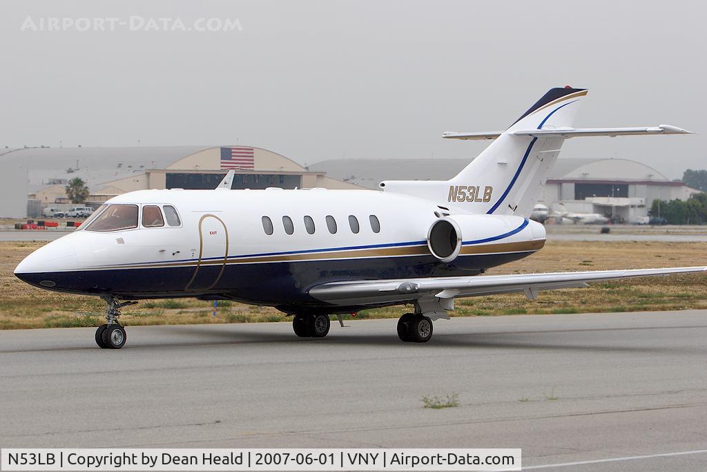N53LB, 1997 Raytheon Hawker 800XP C/N 258332, Blanco Enterprises LLC N53LB 1997 Hawker 800XP with winglets taxiing to RWY 16R for departure to Salt Lake City Int'l (KSLC).