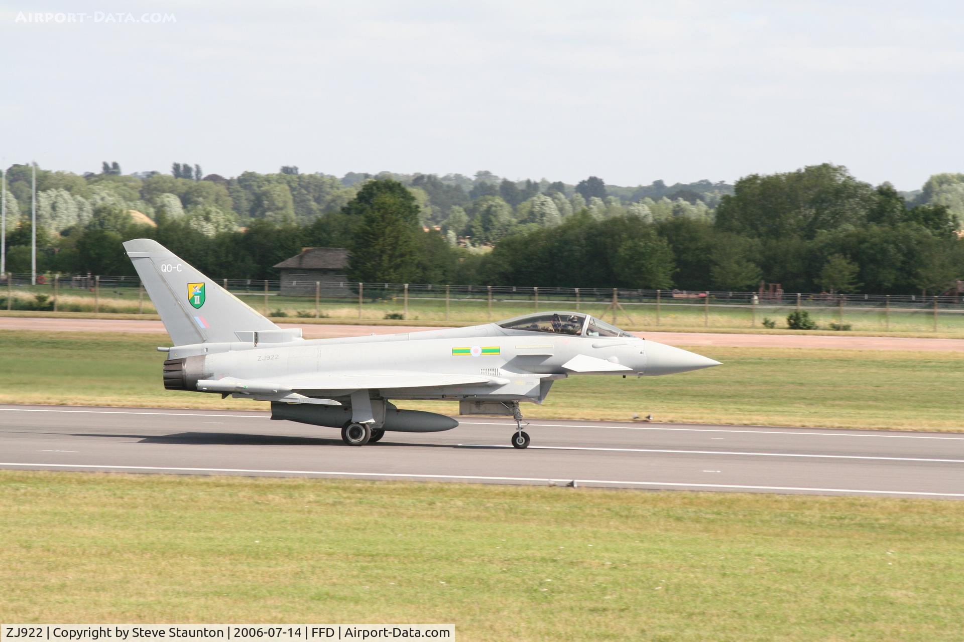 ZJ922, 2005 Eurofighter EF-2000 Typhoon F2 C/N 0073/BS013, Royal International Air Tattoo 2006