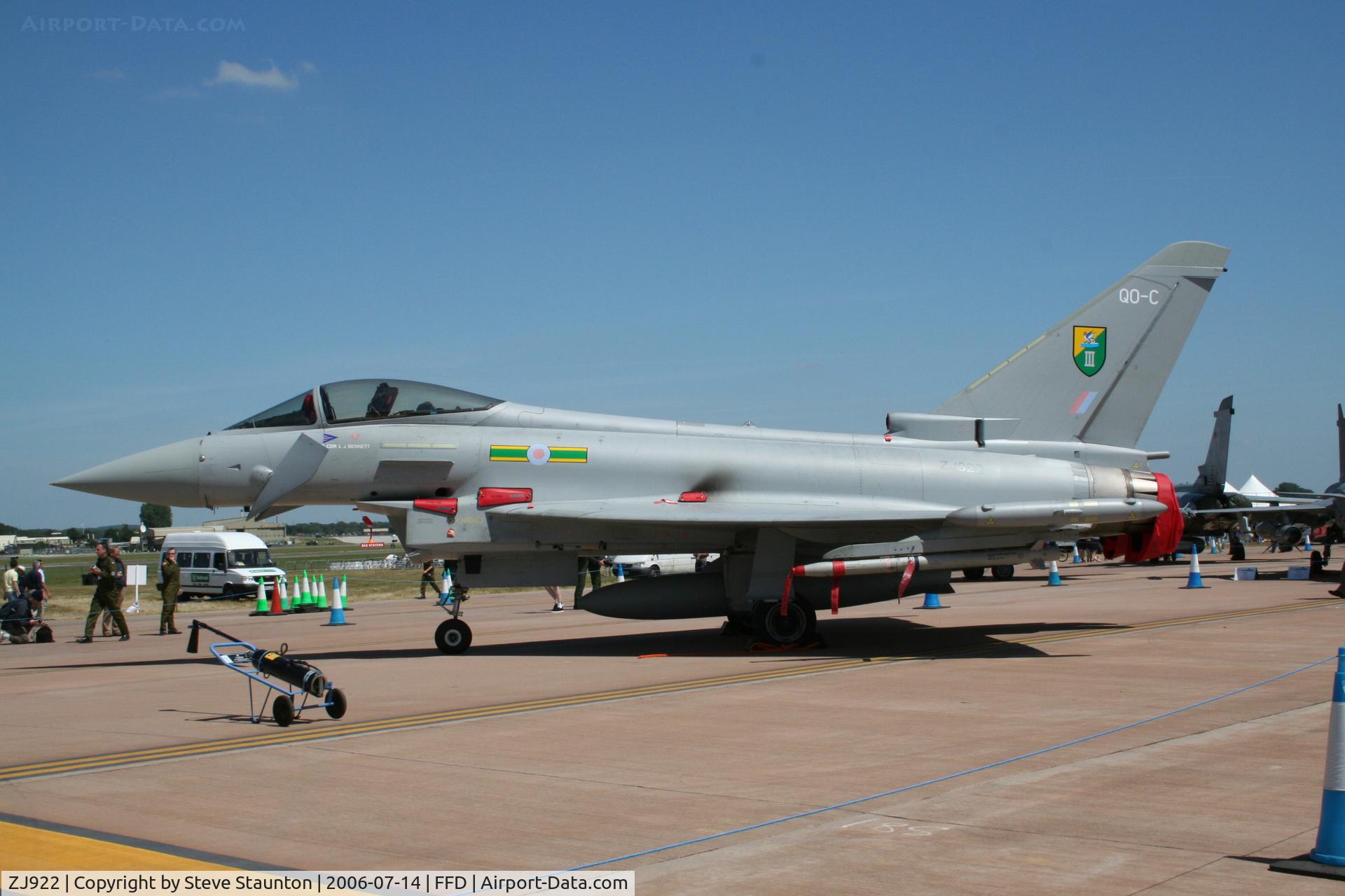ZJ922, 2005 Eurofighter EF-2000 Typhoon F2 C/N 0073/BS013, Royal International Air Tattoo 2006