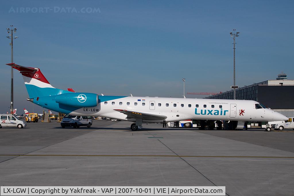LX-LGW, 1999 Embraer EMB-145LU (ERJ-145LU) C/N 145135, Luxair Embraer 145