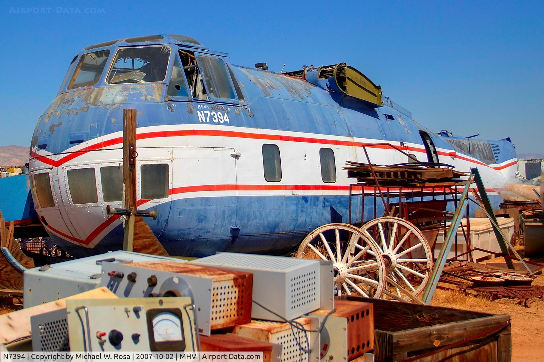 N7394, 1959 Sikorsky CH37C C/N 145875, At a junkyard just outside of Mojave Airport.
