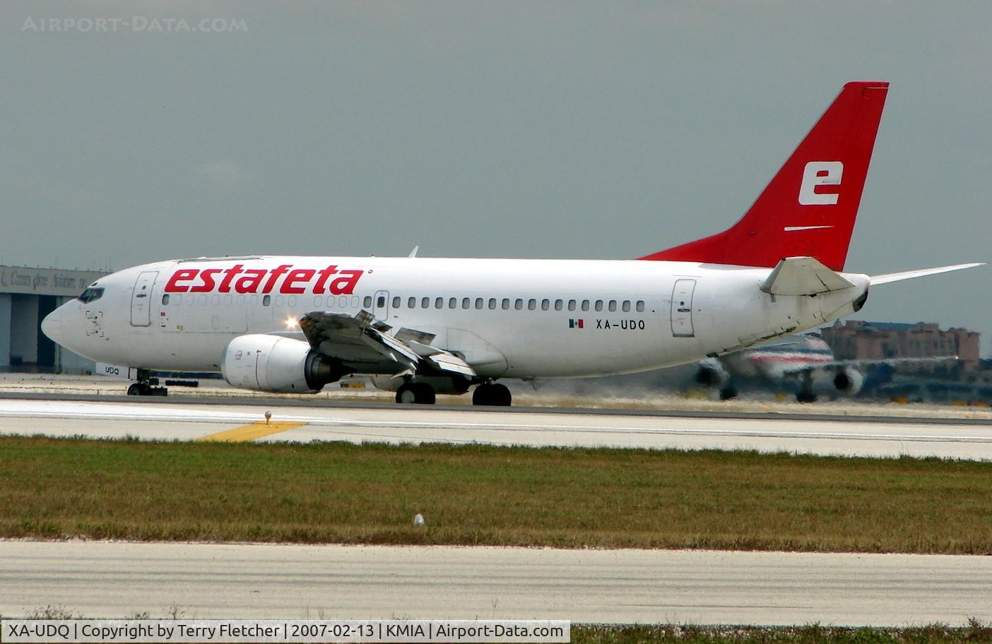 XA-UDQ, 1986 Boeing 737-3Y0/SF C/N 23499, Estafeta Cargo's B737 at Miami