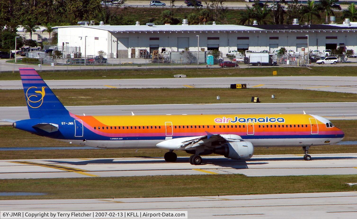 6Y-JMR, 2003 Airbus A321-211 C/N 1905, Colourful livery at KFLL