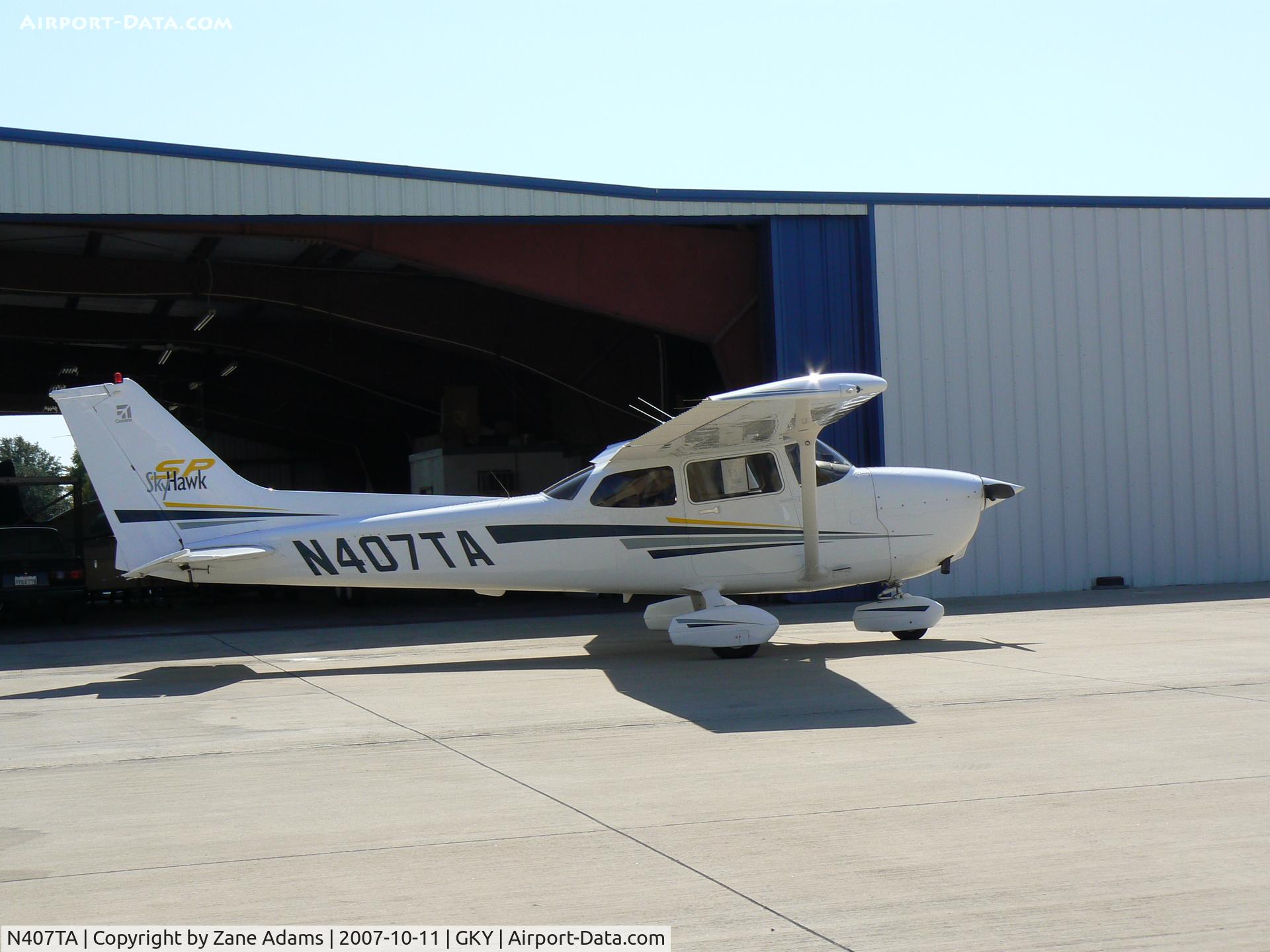 N407TA, 2001 Cessna 172S C/N 172S9007, on the ramp at Arlington Muni