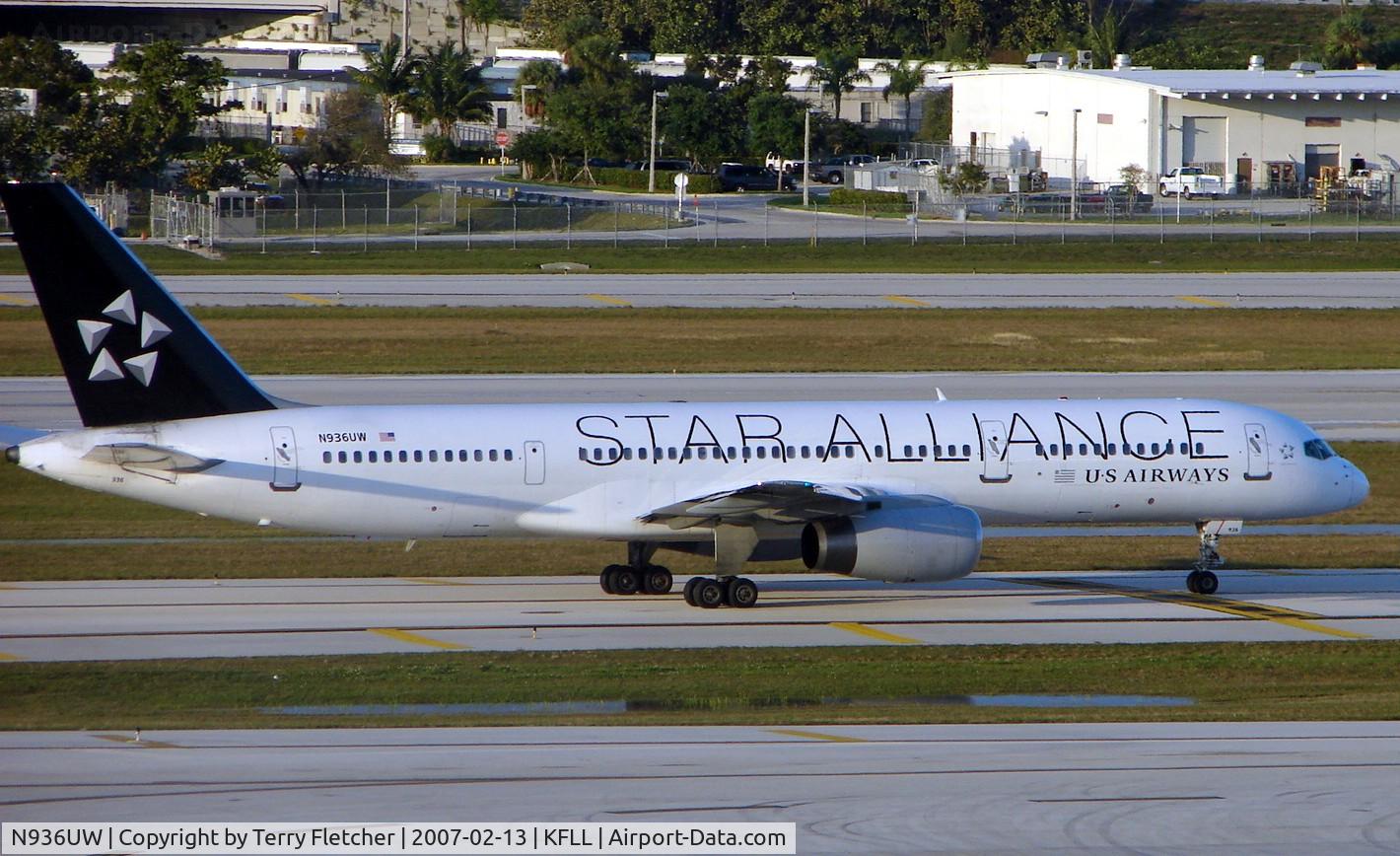 N936UW, 1994 Boeing 757-2B7 C/N 27244, US Air's B757 in Star Alliance colours