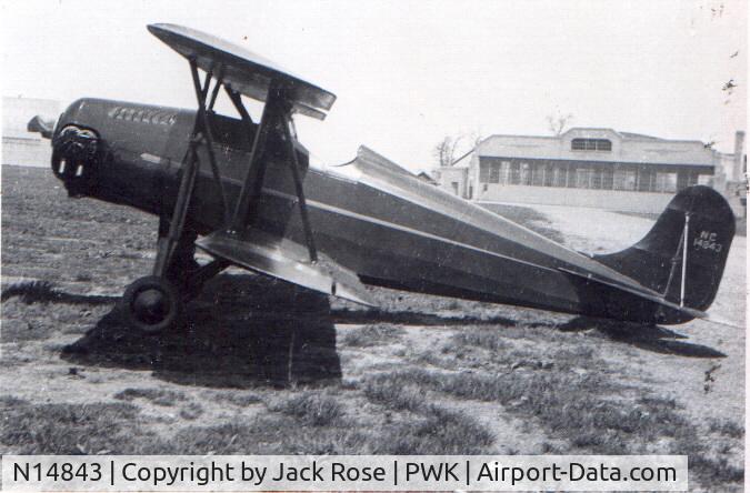N14843, 1937 Rose Parrakeet A-1 C/N 103, Palwaukee airport  1937