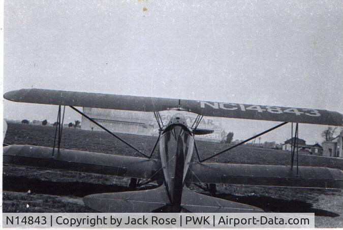 N14843, 1937 Rose Parrakeet A-1 C/N 103, Palwaukee airport  1937