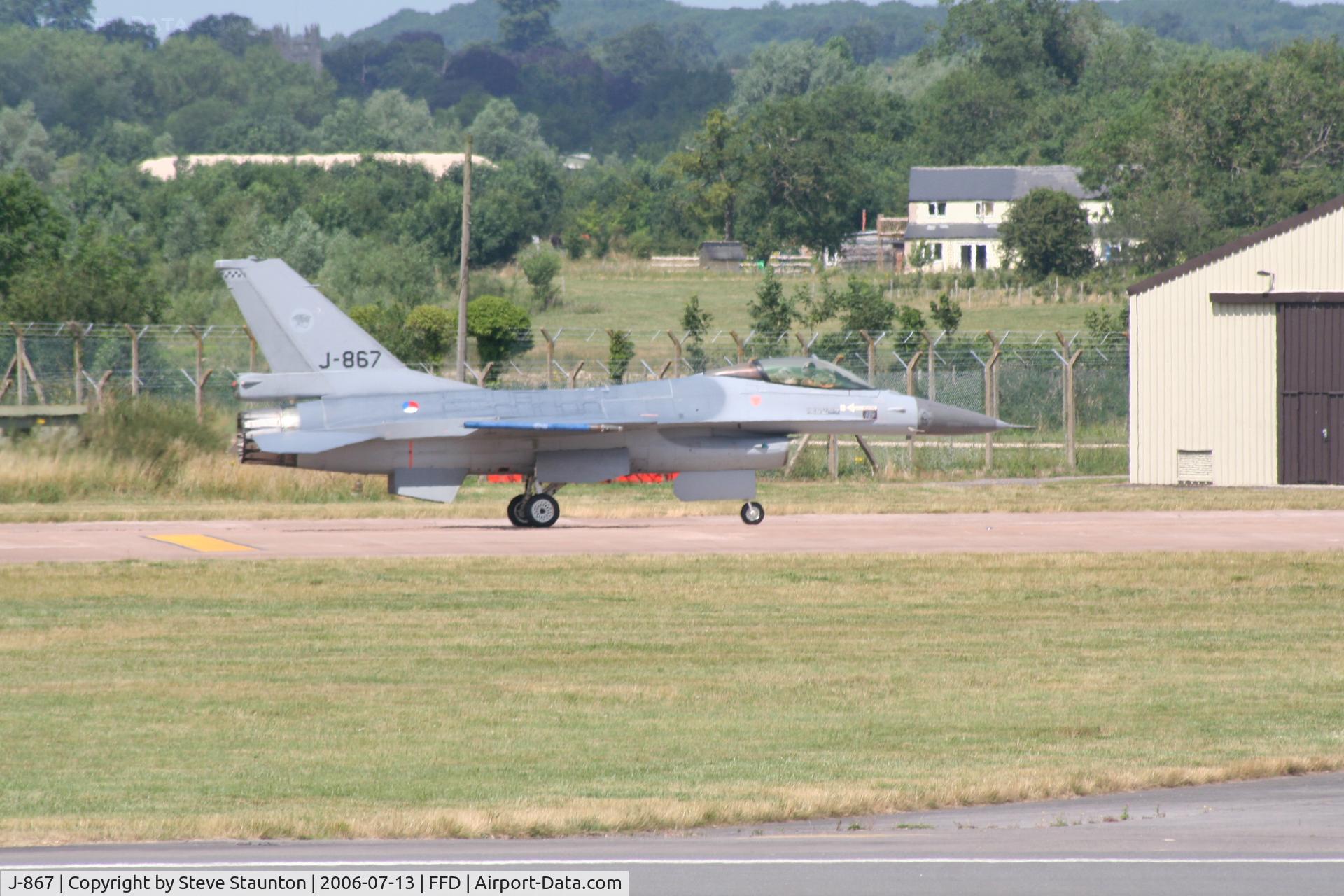 J-867, Fokker F-16A Fighting Falcon C/N 6D-84, Royal International Air Tattoo 2006