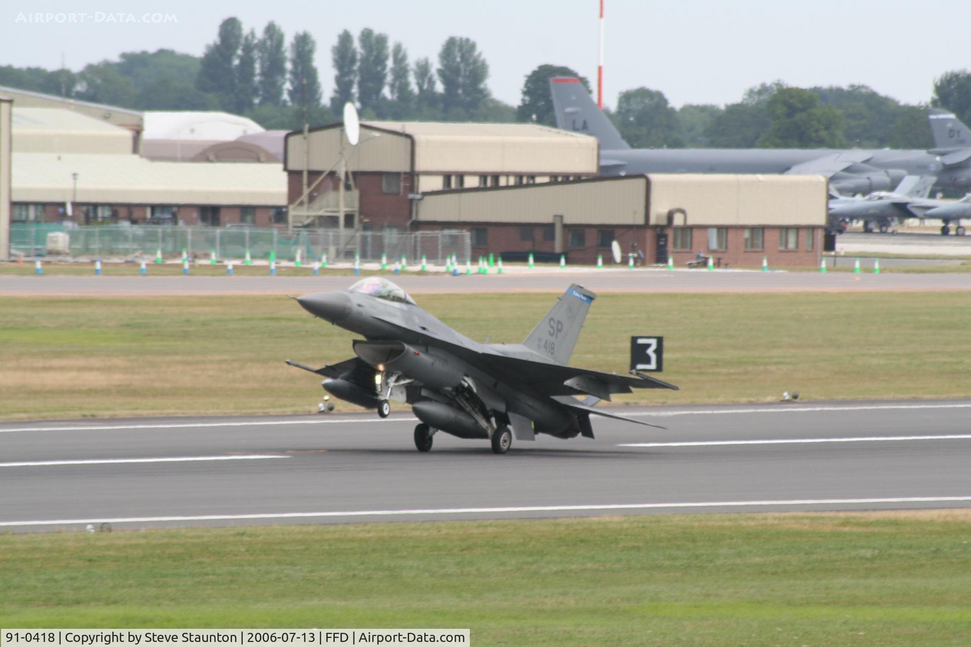 91-0418, General Dynamics F-16CJ Fighting Falcon C/N CC-116, Royal International Air Tattoo 2006
