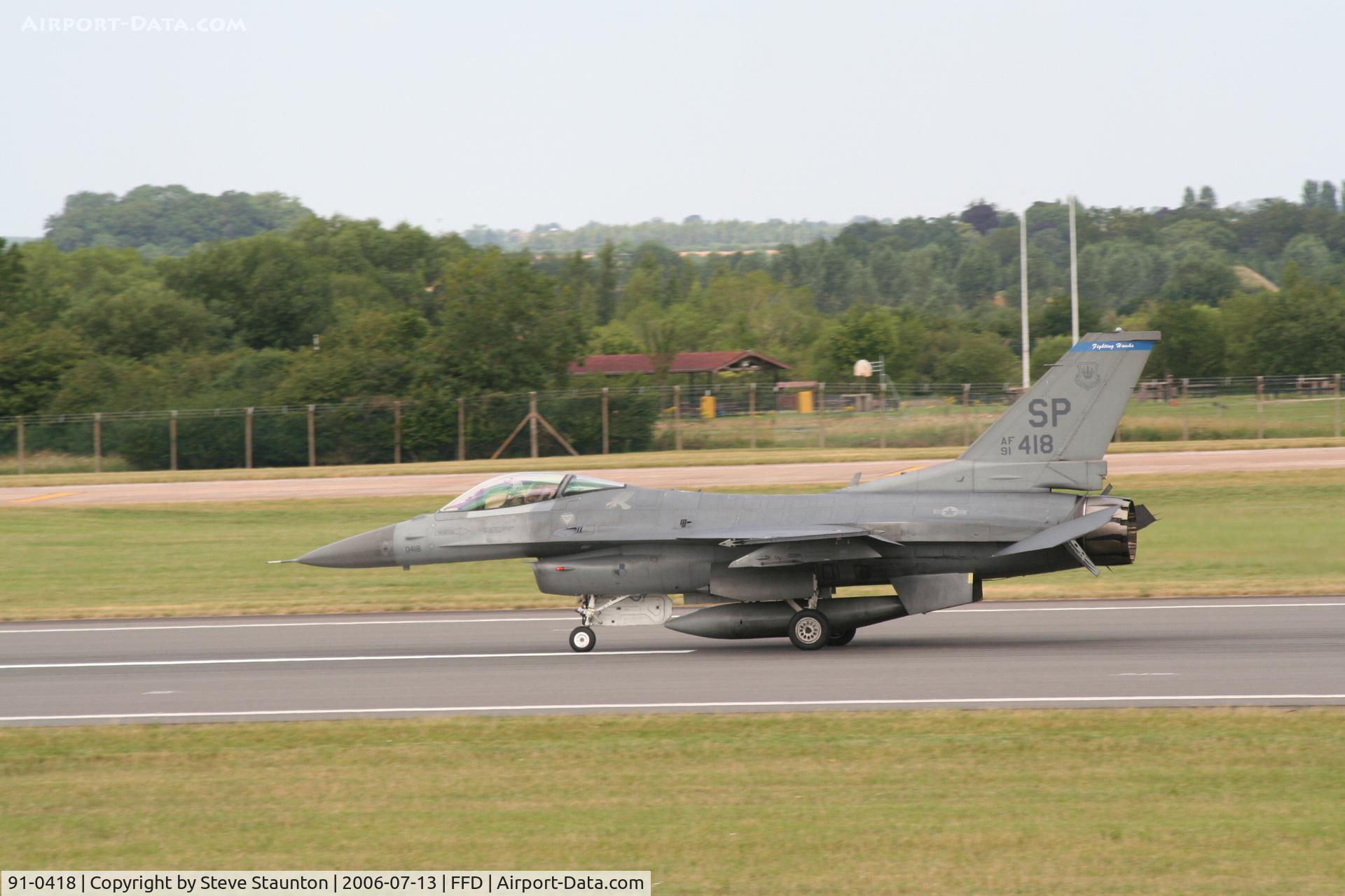91-0418, General Dynamics F-16CJ Fighting Falcon C/N CC-116, Royal International Air Tattoo 2006