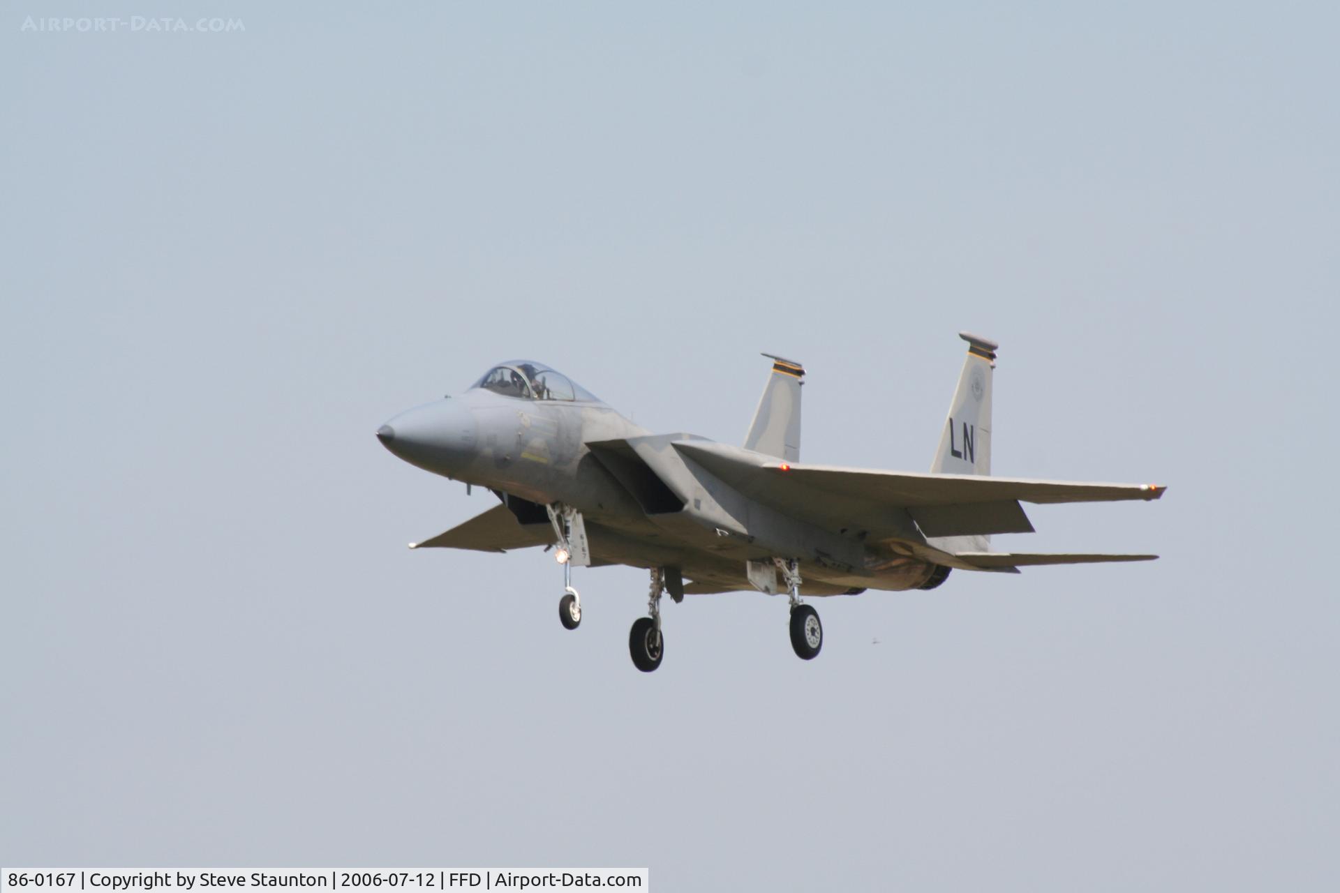 86-0167, 1986 McDonnell Douglas F-15C Eagle C/N 1016/C395, Royal International Air Tattoo 2006
