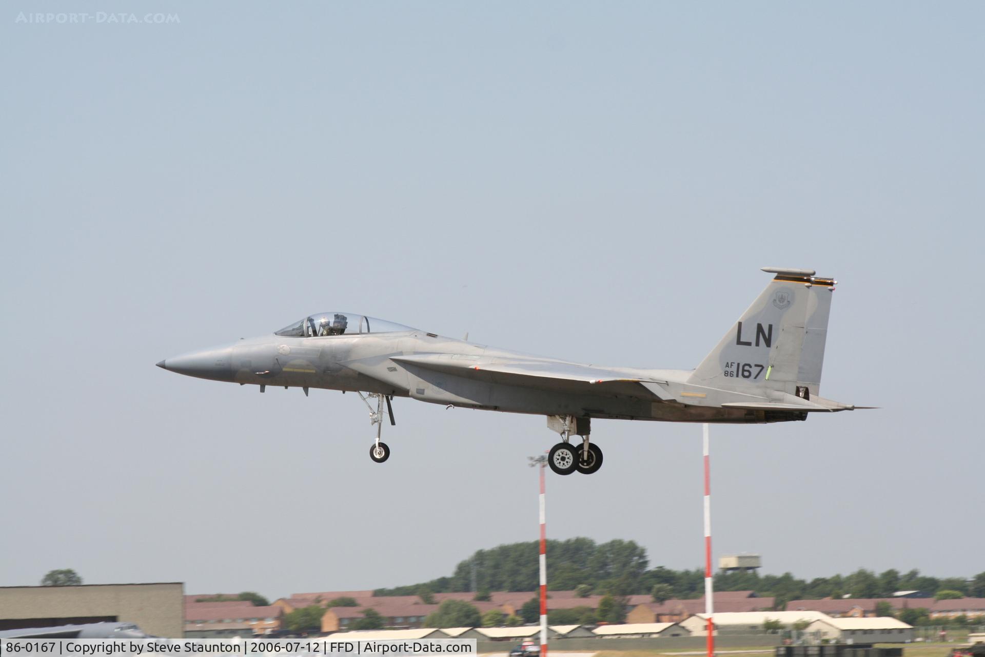 86-0167, 1986 McDonnell Douglas F-15C Eagle C/N 1016/C395, Royal International Air Tattoo 2006