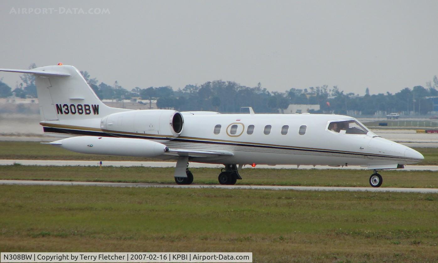 N308BW, 1981 Gates Learjet 35A C/N 438, part of the Friday afternoon arrivals 'rush' at PBI