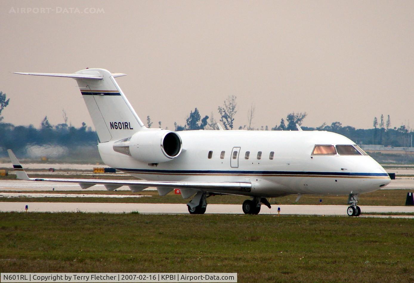 N601RL, 1988 Canadair Challenger 601-3A (CL-600-2B16) C/N 5028, part of the Friday afternoon arrivals 'rush' at PBI
