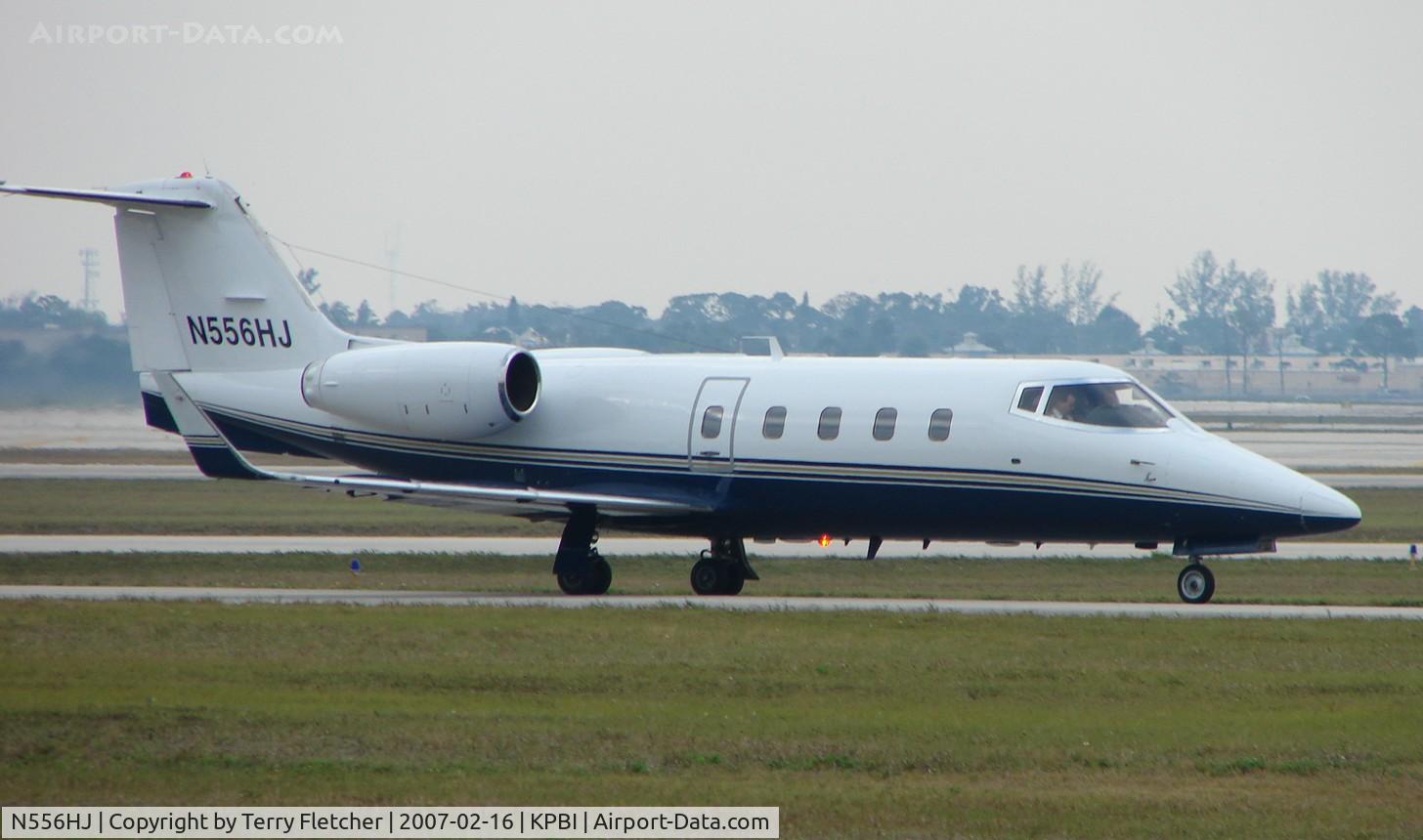 N556HJ, 1982 Gates Learjet 55 C/N 55-028, part of the Friday afternoon arrivals 'rush' at PBI