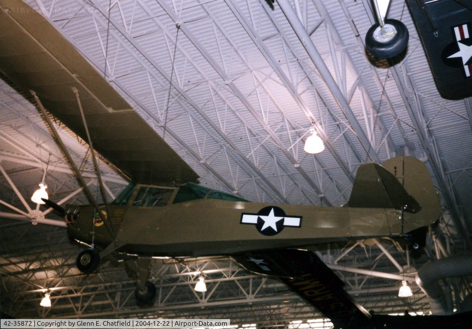 42-35872, 1942 Taylorcraft L-2A Grasshopper C/N 4333, L-2A Grasshopper at the Army Aviation Museum
