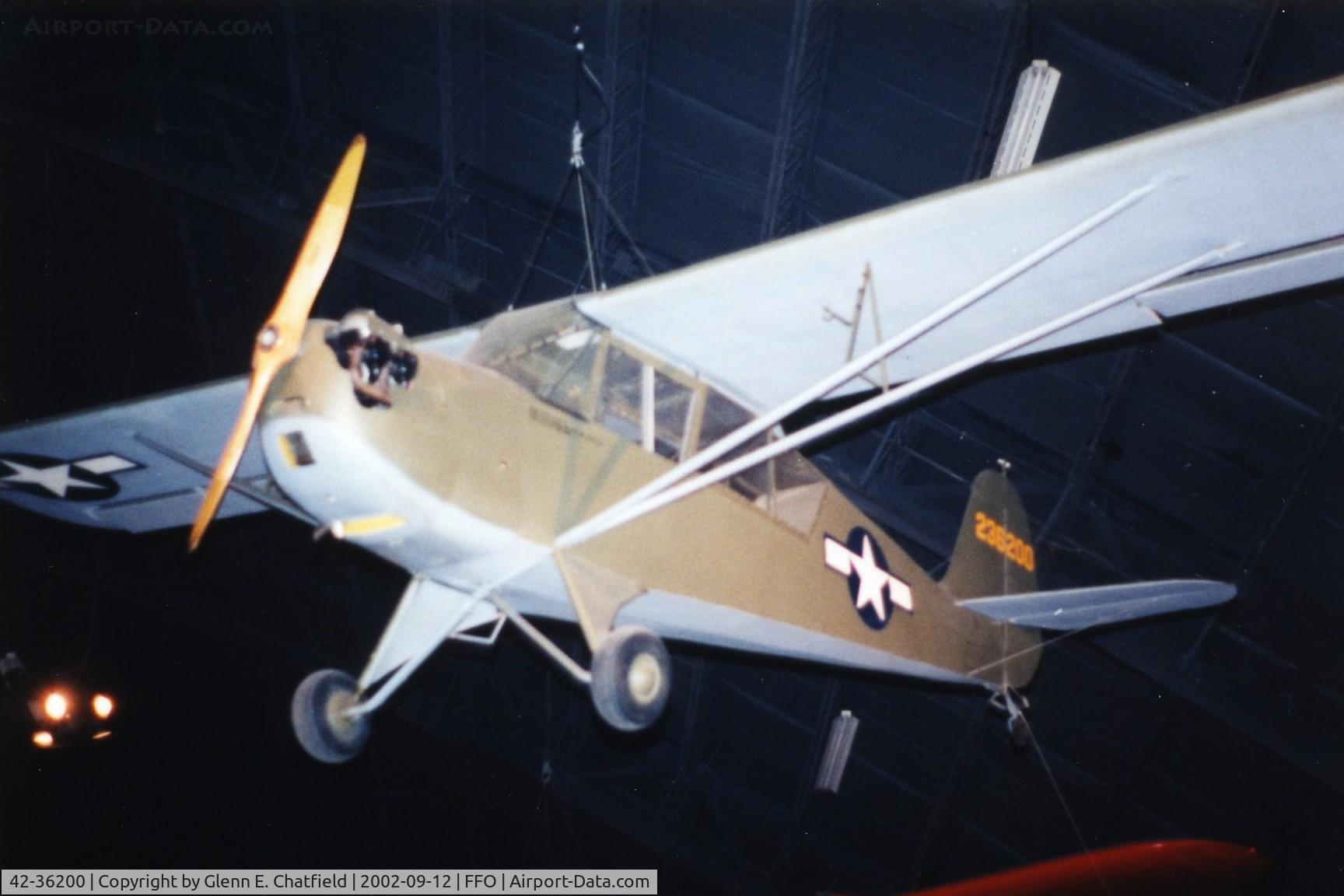 42-36200, 1942 Aeronca L-3B Grasshopper C/N Not found 42-36200, L-3B/O-58B 42-36200 at the National Museum of the U.S. Air Force