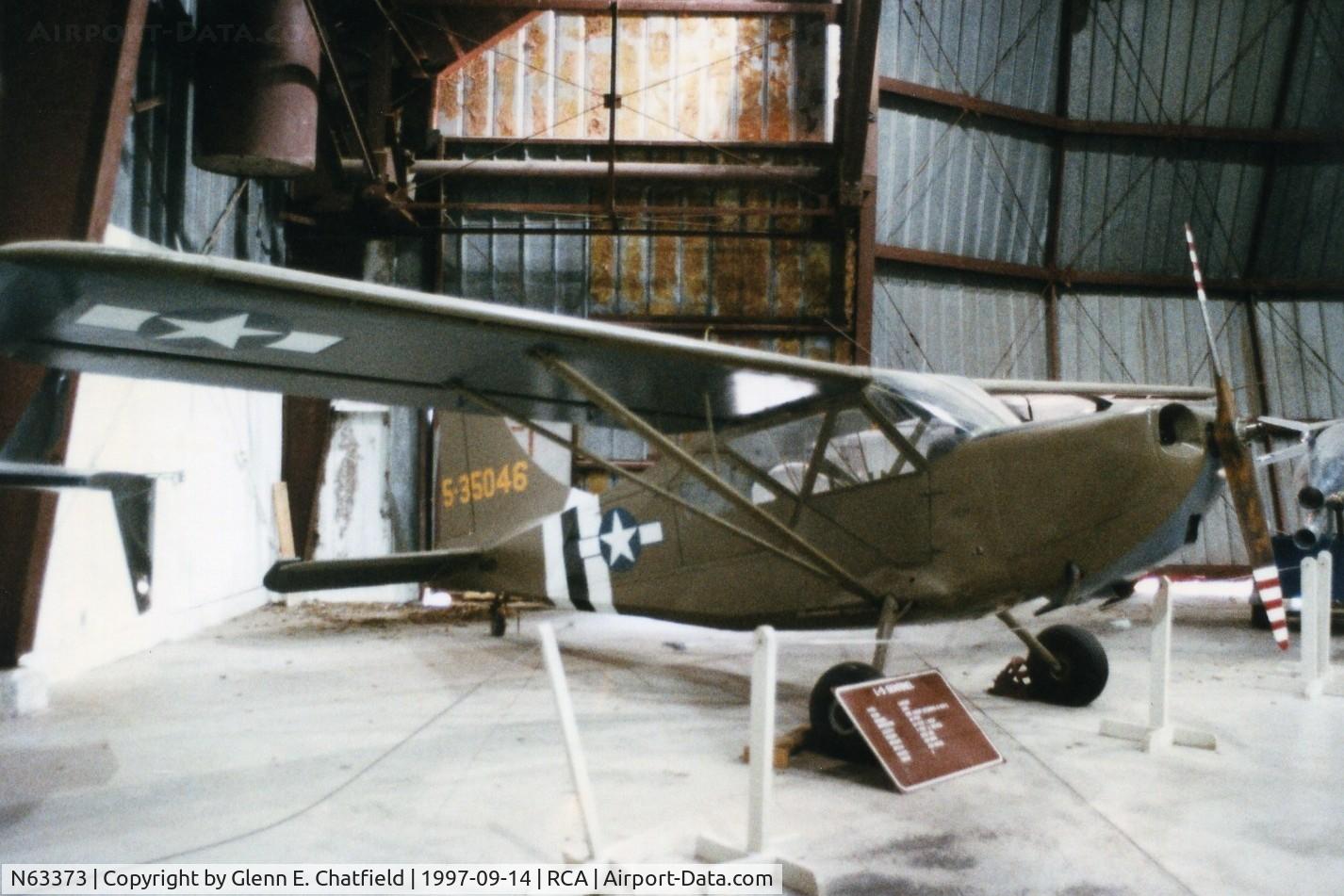 N63373, 1946 Stinson L-5G Sentinel C/N 76-4628, L-5 at the South Dakota Air & Space Museum.  