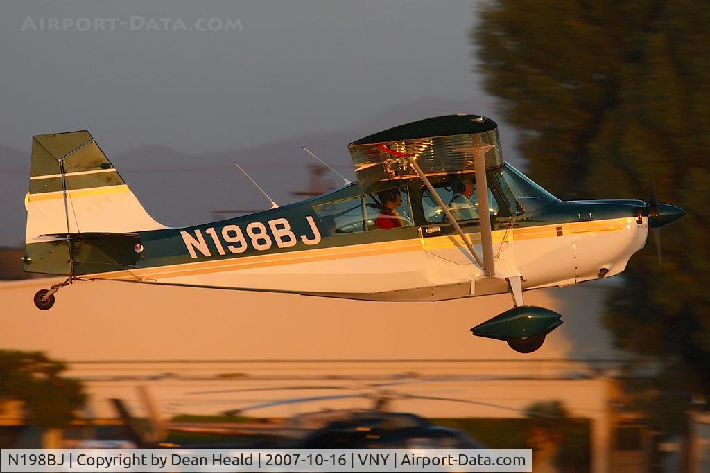 N198BJ, 1999 American Champion 7GCBC C/N 1266-99, 1999 American Champion Aircraft 7GCBC Citabria N198BJ landing RWY 16R.
