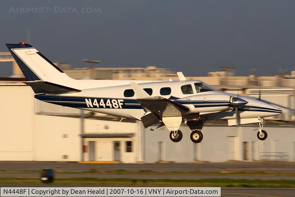 N4448F, 1976 Beech B-60 Duke C/N P-396, P & L Aircraft LLC 1976 Beech B-60 Duke N4448F landing RWY 16R.