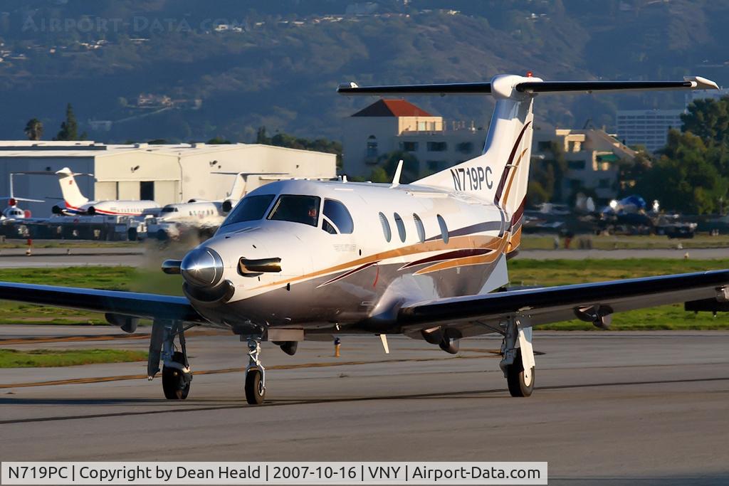 N719PC, 2006 Pilatus PC-12/47 C/N 719, Orchids Leasing LLC 2006 Pilatus PC-12/47 N719PC taxiing to RWY 16R for departure.