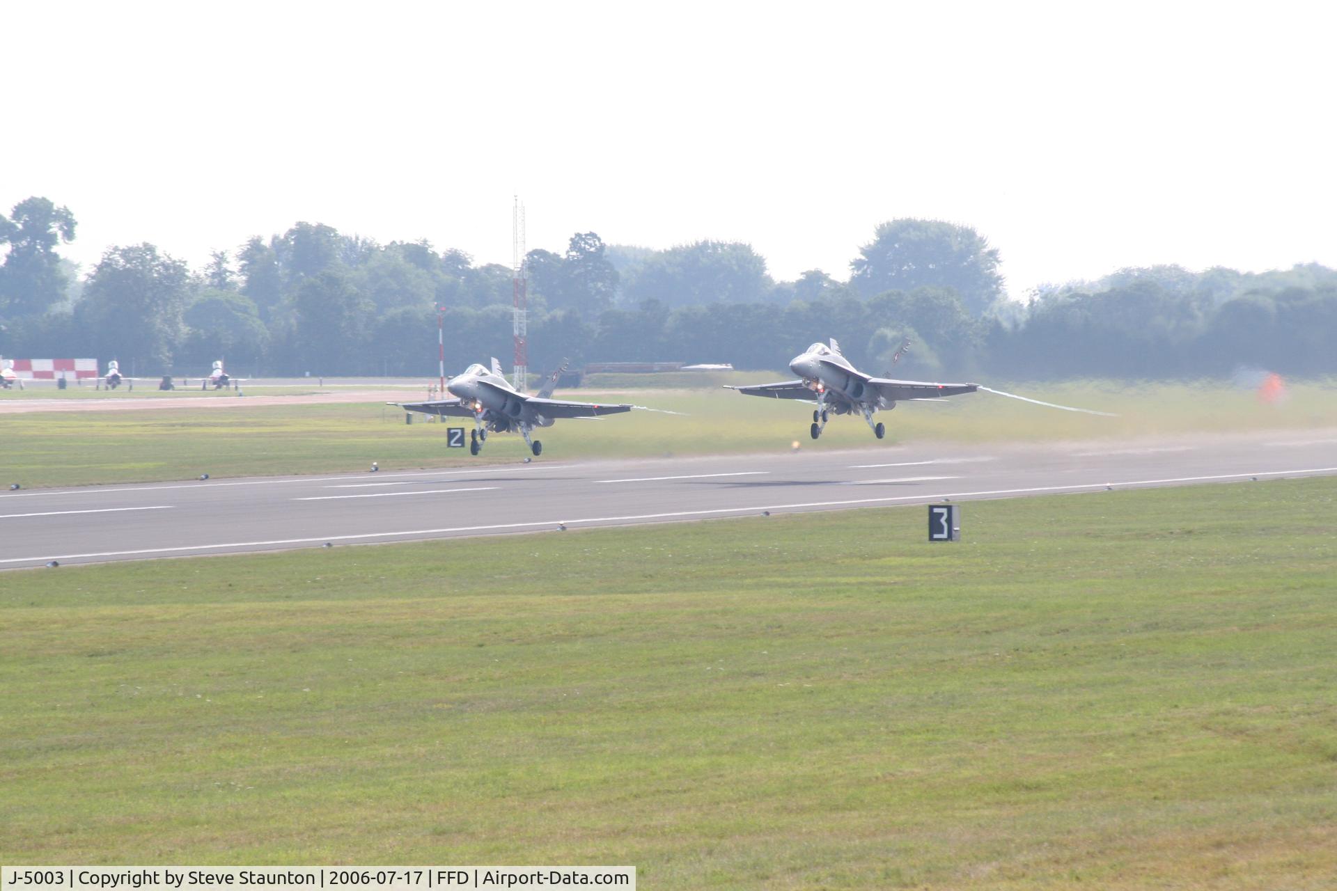 J-5003, 1997 McDonnell Douglas F/A-18C Hornet C/N 1319, Royal International Air Tattoo 2006 (with J-5022)