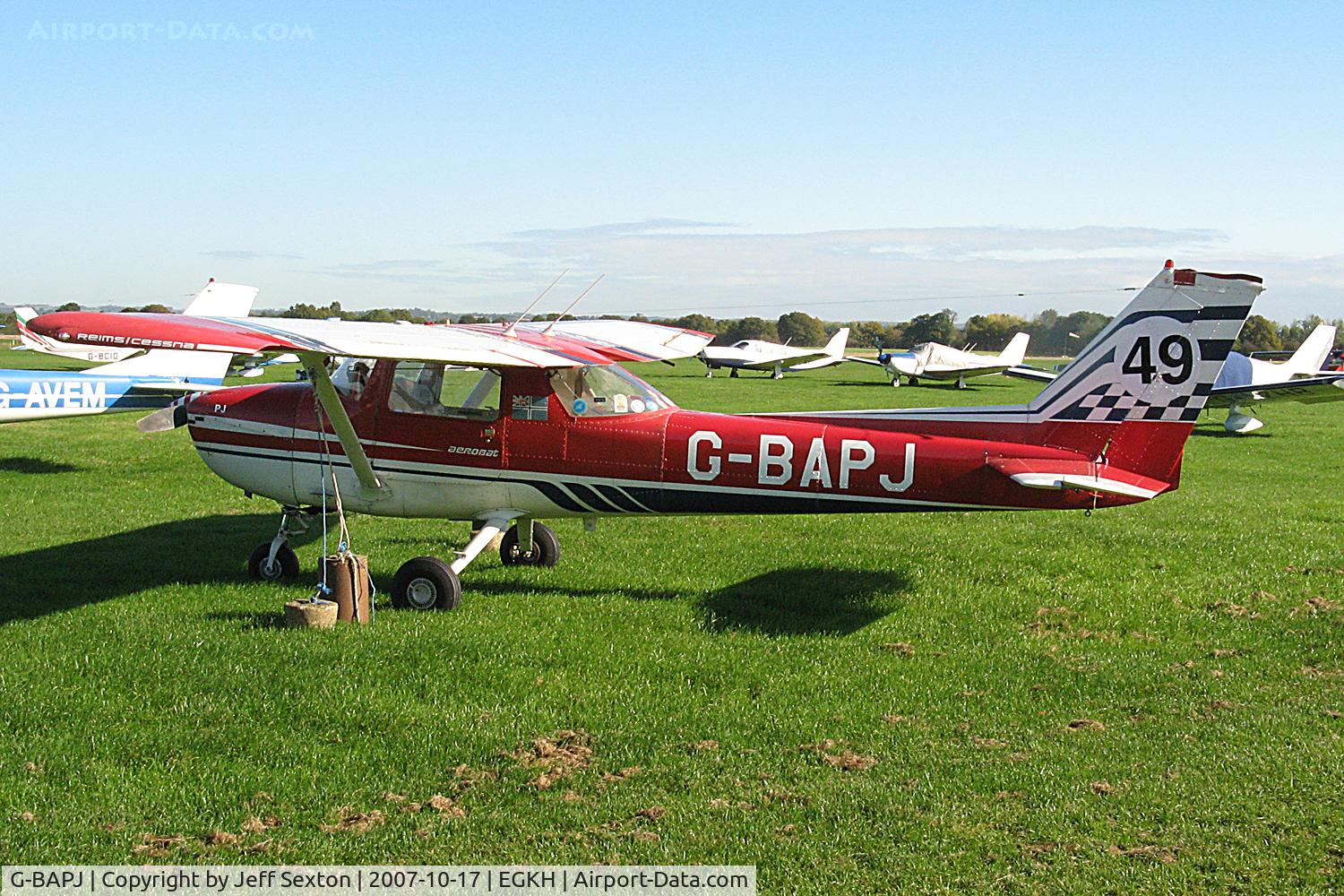 G-BAPJ, 1972 Reims FRA150L Aerobat C/N 0196, Parked at EGKH