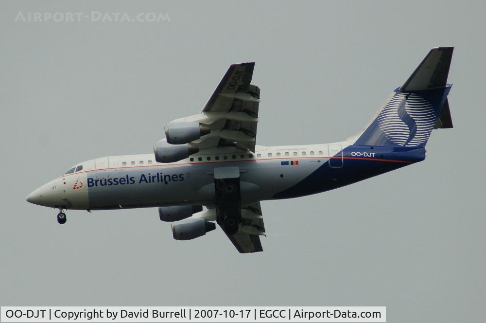 OO-DJT, 1996 British Aerospace Avro 146-RJ85 C/N E.2294, Brussels Airlines - Landing