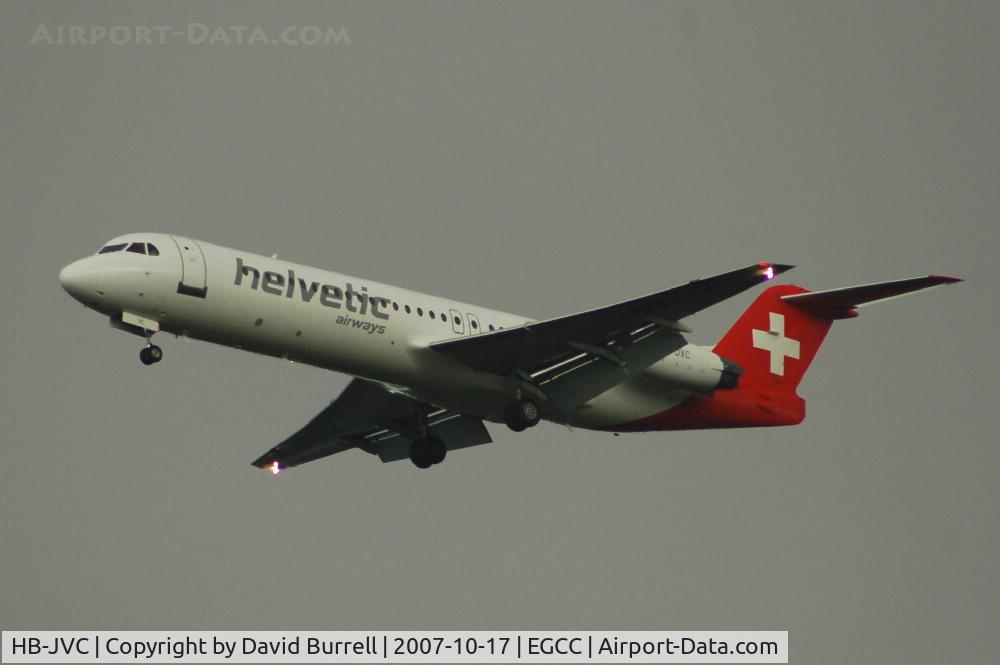 HB-JVC, 1994 Fokker 100 (F-28-0100) C/N 11501, Helvetic - Landing