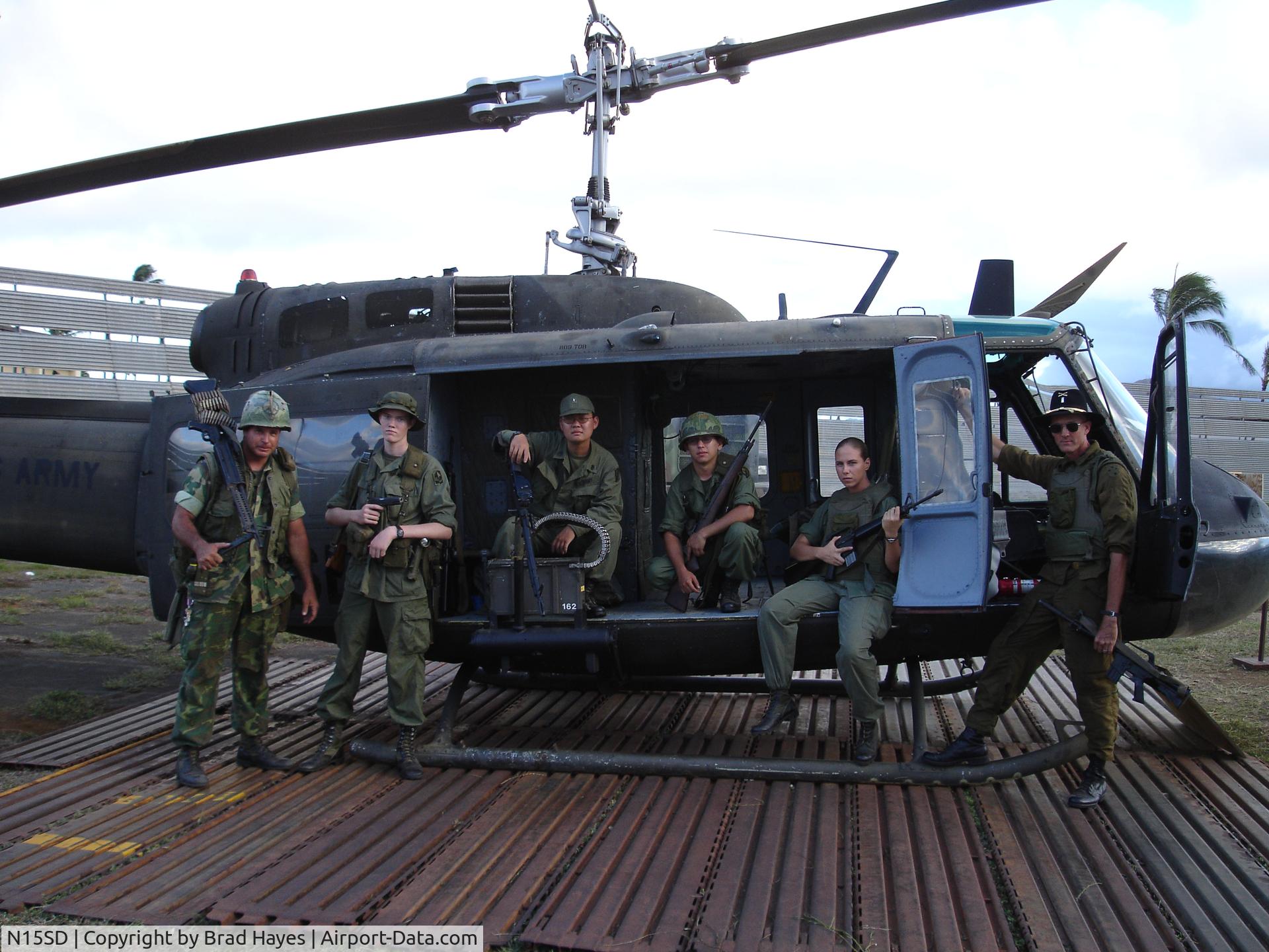 N15SD, 1964 Bell UH-1H Iroquois C/N 4113, Army SN 63-08821 (N15SD) With her Living History Crew from the Naval Air Museum Barbers Pt. at The Blues on the Bay Airshow 13 and 14 Oct 07 in Hawaii!!