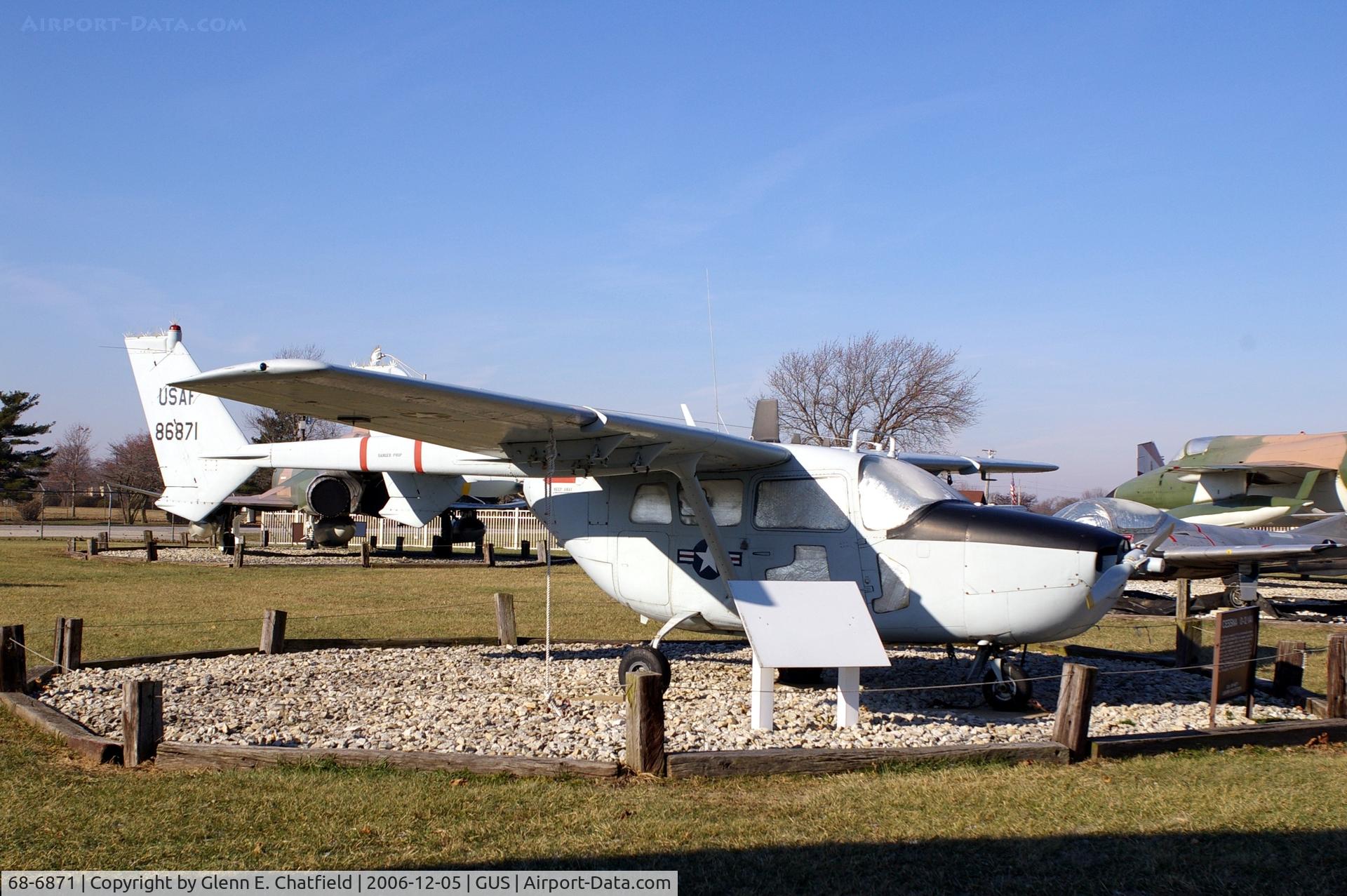 68-6871, 1968 Cessna O-2A Super Skymaster C/N 337M-0160, O-2A at Grissom AFB Museum.